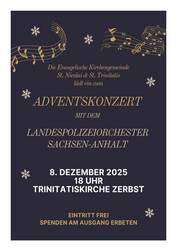 Plakat Adventskonzert mit dem Landespolizeiorchester Sachsen-Anhalt